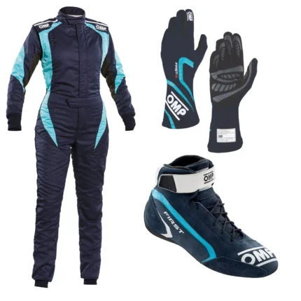 OMP Go Kart Racing Complete Kit Suit, Shoes, And Gloves  Digital Printed Level 2 Suit