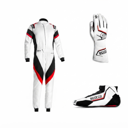 Sparco Victory Go Kart Racing Suit Complete Kit Digital Printed Level 2 Kart Suit Shoes & Gloves