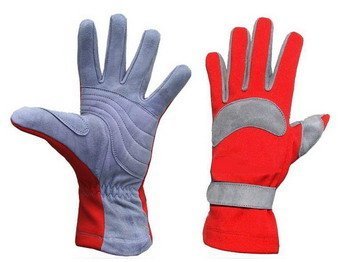 Red and Grey Go Kart Racing Gloves – Superior Grip & Flexibility | Medium | RaceGear Pro