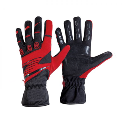 Black and Red Go Kart Racing Gloves – Superior Grip & Flexibility | Medium | RaceGear Pro
